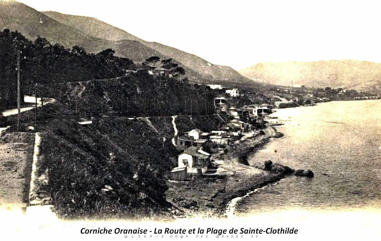 Oran - Corniche - Route et Plage de Sainte-Clothilde.jpg